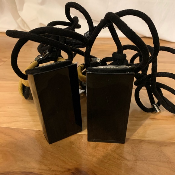 Zara leather and stone accent heels. NWT 6.5 - Picture 8 of 12